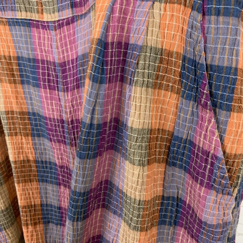 NWT Free People Overall Romper Plaid Wide Leg Crop - Picture 7 of 8